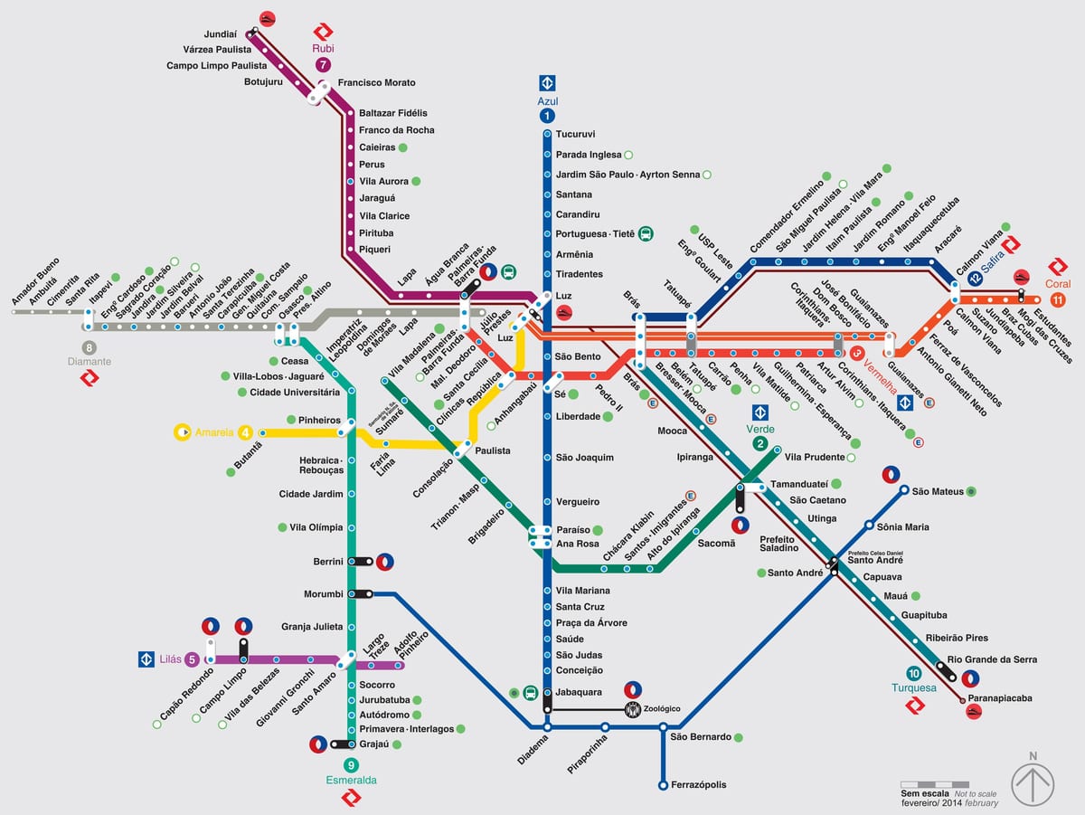 mapa metro Sao Paulo