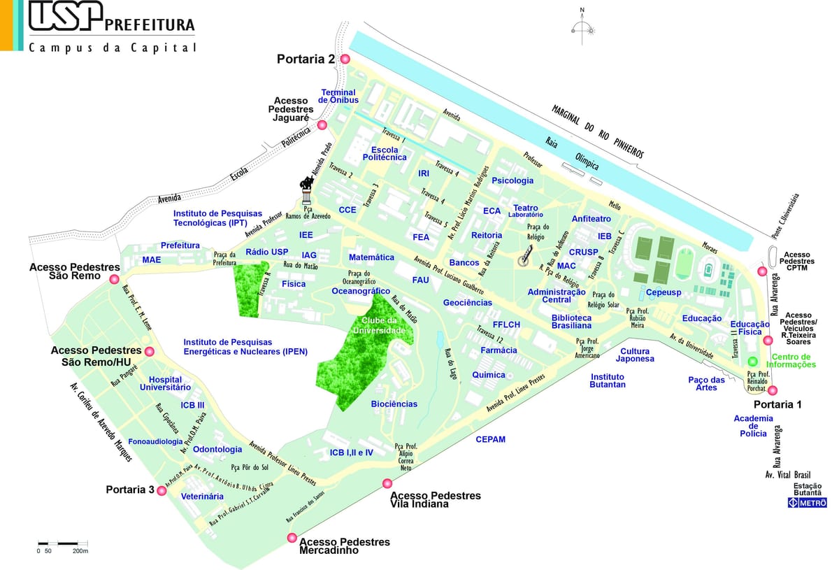 São Paulo školy mapě