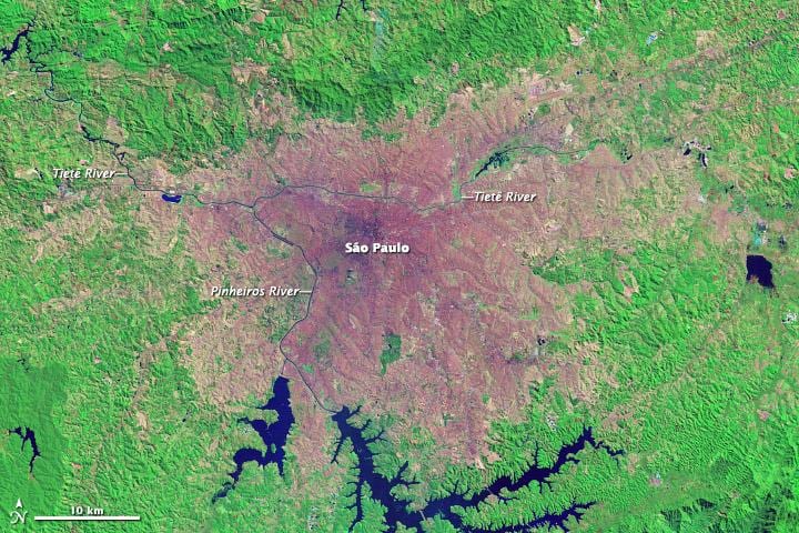 São Paulo topografické mapy