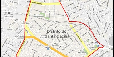 Mapa santa cecilia Sao Paulo