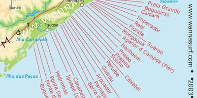 São Paulo beach mapě