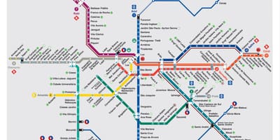 São Paulo dopravní mapa
