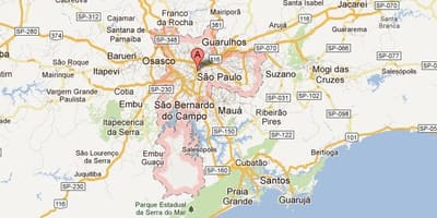 Google mapě Sao Paulo