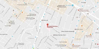 São Paulo nemocnice mapě