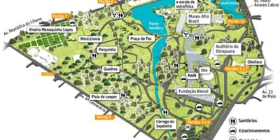 São Paulo park mapě
