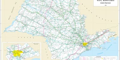 São Paulo regionu mapě
