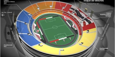 São Paulo stadion mapě