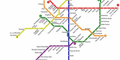 São Paulo subway mapa