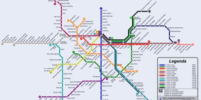 São Paulo tramvaj mapa