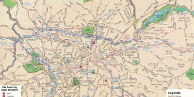 São Paulo zahrady mapě